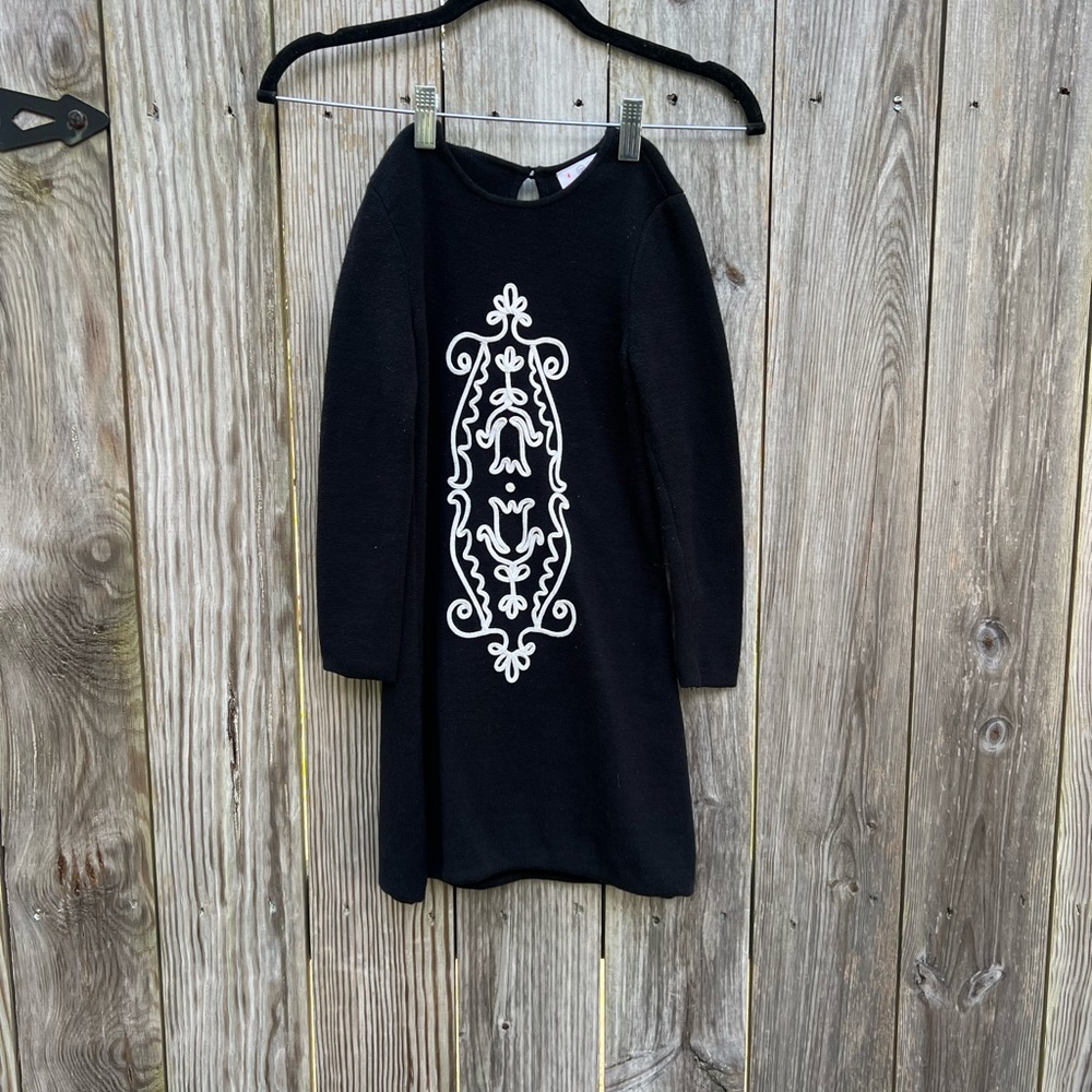 HANNA ANDERSSON Girls Black Knit Sweater Dress 110 Girls 5